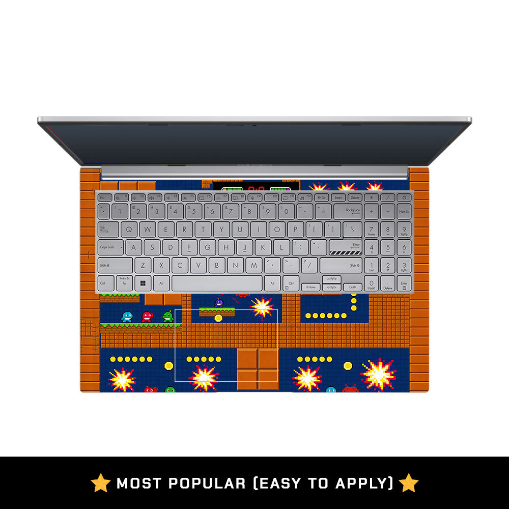Pixelated Retro Arcade Asus Vivobook 15 X1504ZA 3D Laptop Skin