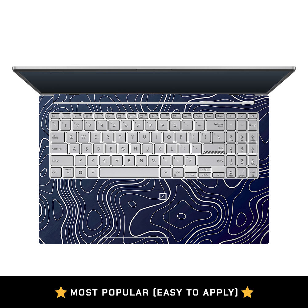 Fluid Lines Design Asus Vivobook Go 15 E1504G 3D Laptop Skin