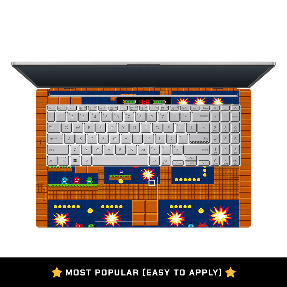 Pixelated Retro Arcade Asus Vivobook Go 15 E1504G 3D Laptop Skin