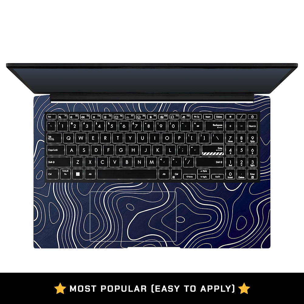 Fluid Lines Design Asus Vivobook Pro 15 M6500QC & M6500QH 3D Laptop Skin