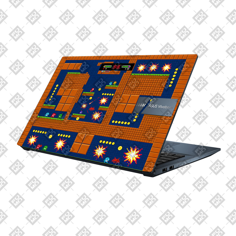 Pixelated Retro Arcade Asus Vivobook Pro 15 M6500QC & M6500QH 3D Laptop Skin