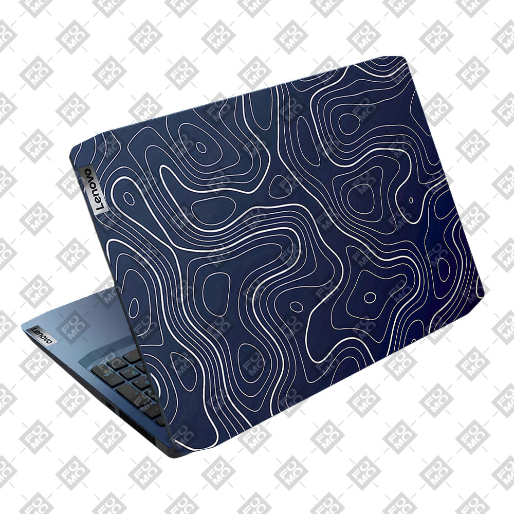 Fluid Lines Design Lenovo Ideapad Gaming 3 15ARH05 and 15IMH05 3D Laptop Skin