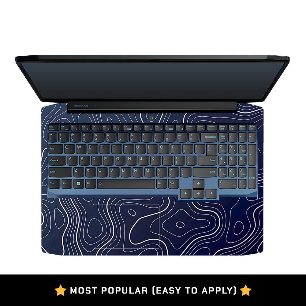 Fluid Lines Design Lenovo Ideapad Gaming 3 15ARH05 and 15IMH05 3D Laptop Skin