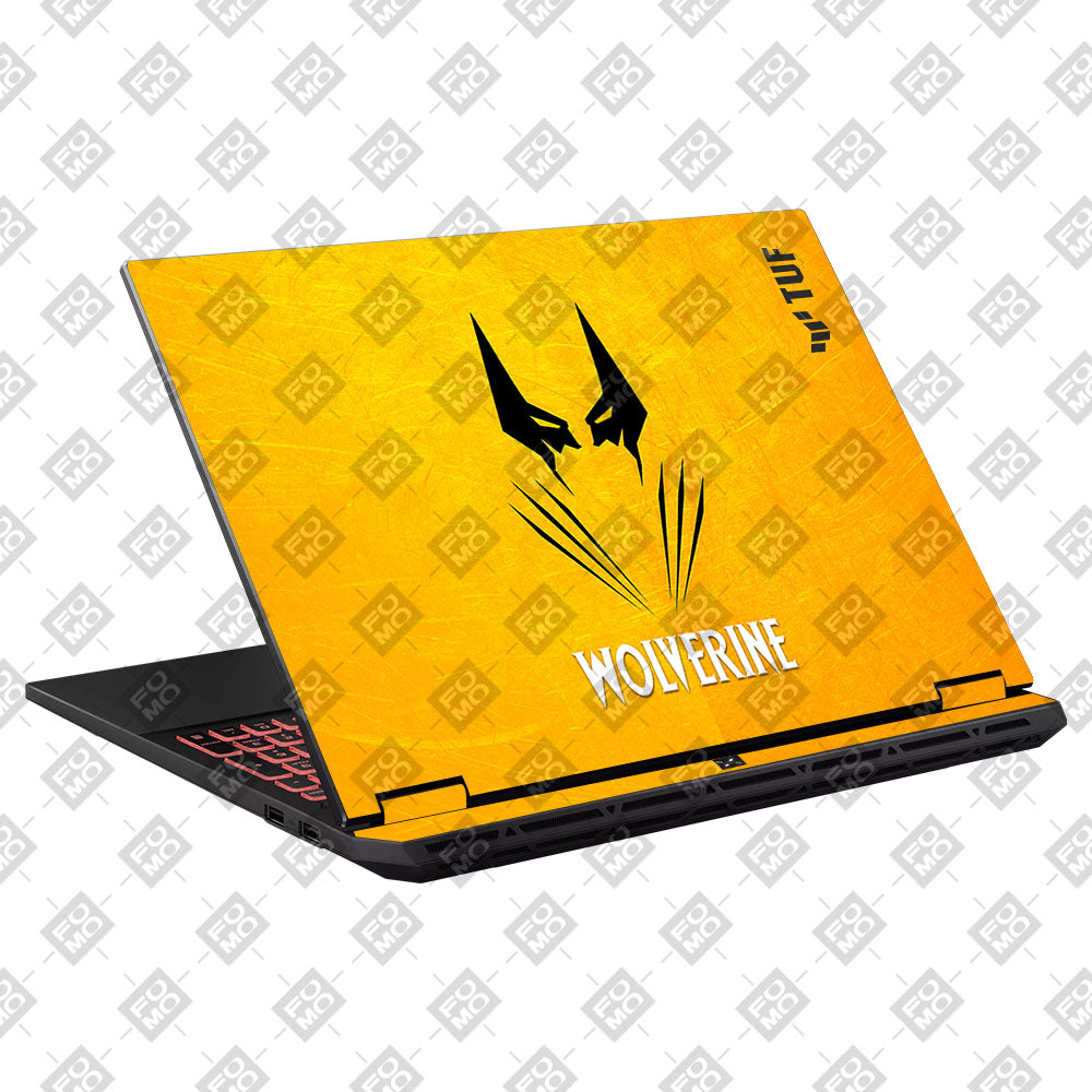 Wolverine with Yellow Background Asus TUF Gaming A16 2025 Laptop Skin