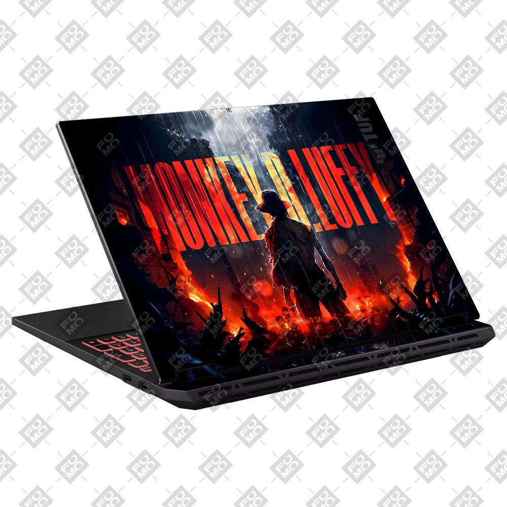 Monkey D. Luffy Blazing Red Asus TUF Gaming A16 2025 Laptop Skin