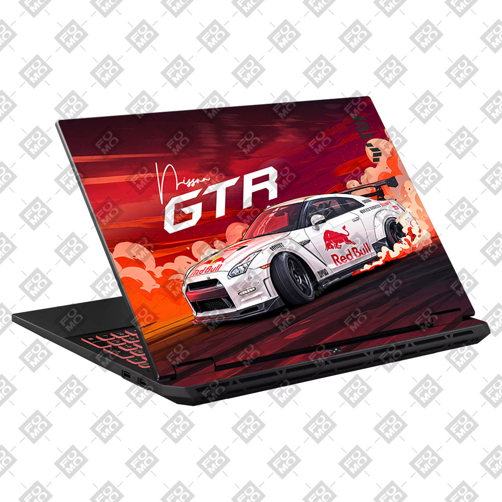 Nissan GTR Red Bull Drift Fury Asus TUF Gaming A16 2025 Laptop Skin