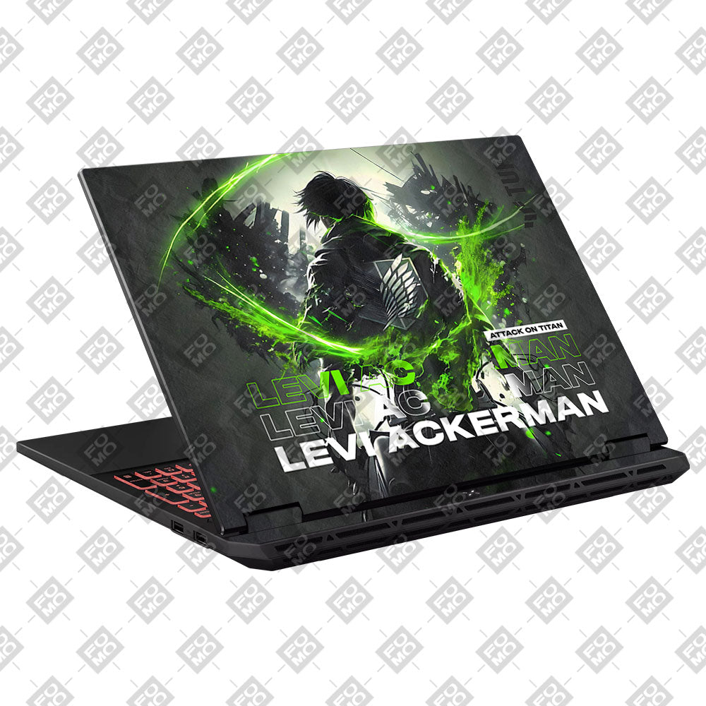 Levi Ackerman Neon Fury Asus TUF Gaming A16 2025 Laptop Skin