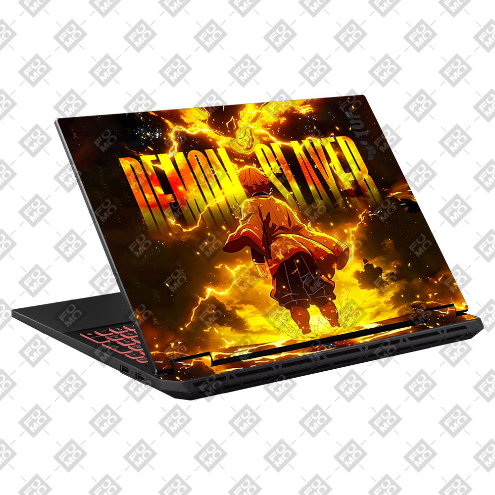 Zenitsu Lightning Strike Asus TUF Gaming A16 2025 Laptop Skin