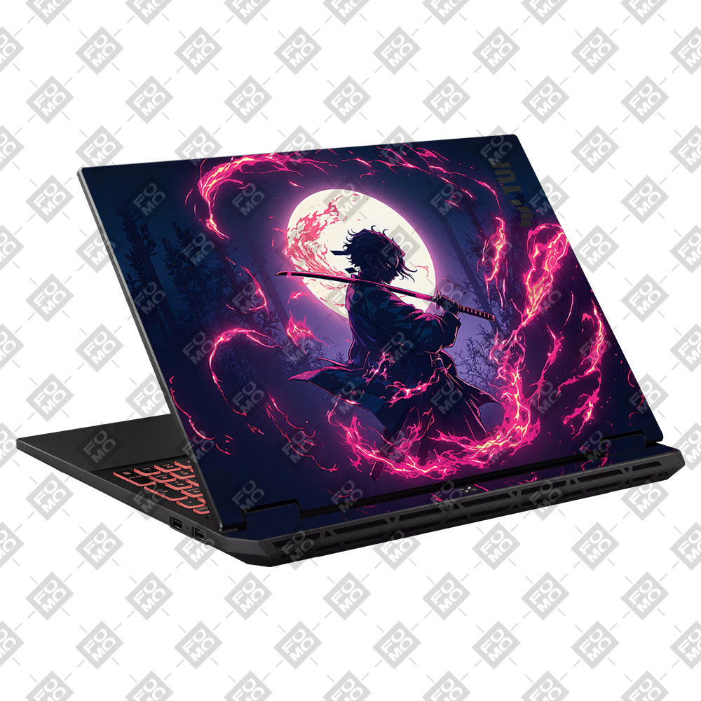 Tanjiro's Flame of Ember Asus TUF Gaming A16 2025 Laptop Skin