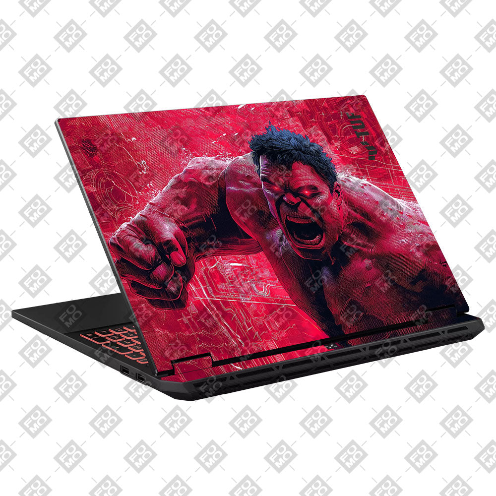 Gamma Rage Red Hulk Asus TUF Gaming A16 2025 Laptop Skin