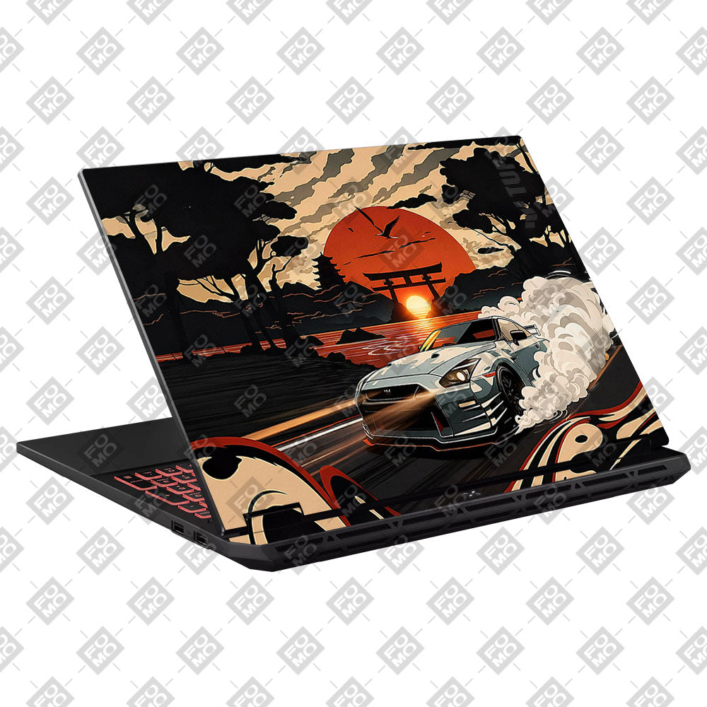 Samurai Rising Sun GTR Asus TUF Gaming A16 2025 Laptop Skin