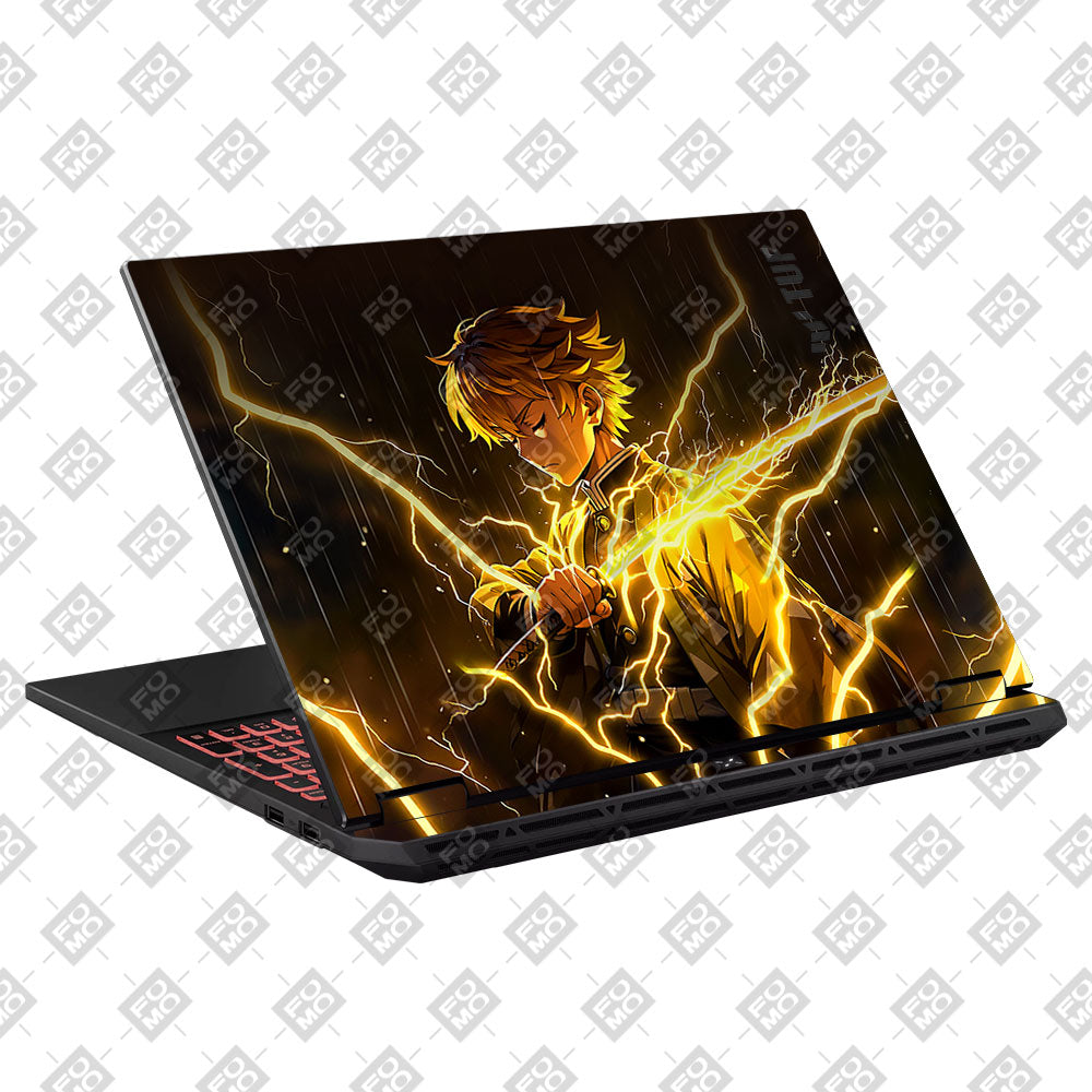 Thunder Soul Lightning Zenitsu Asus TUF Gaming A16 2025 Laptop Skin