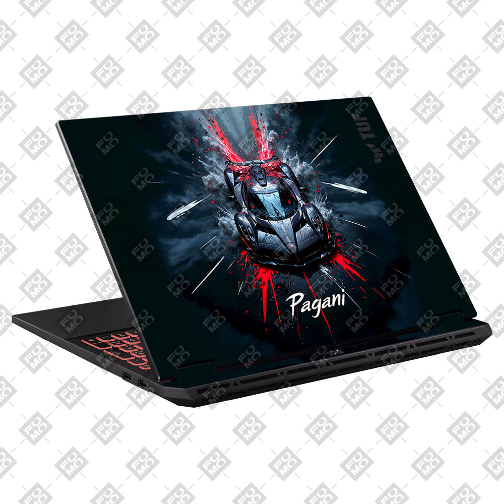 Pagani Midnight Impact Asus TUF Gaming A16 2025 Laptop Skin