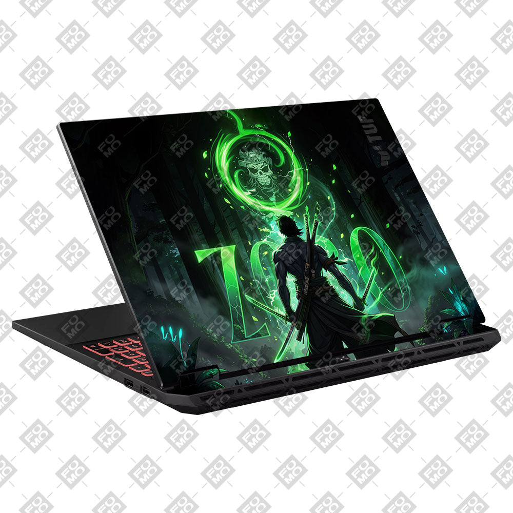 Zoro Green Aura Asus TUF Gaming A16 2025 Laptop Skin