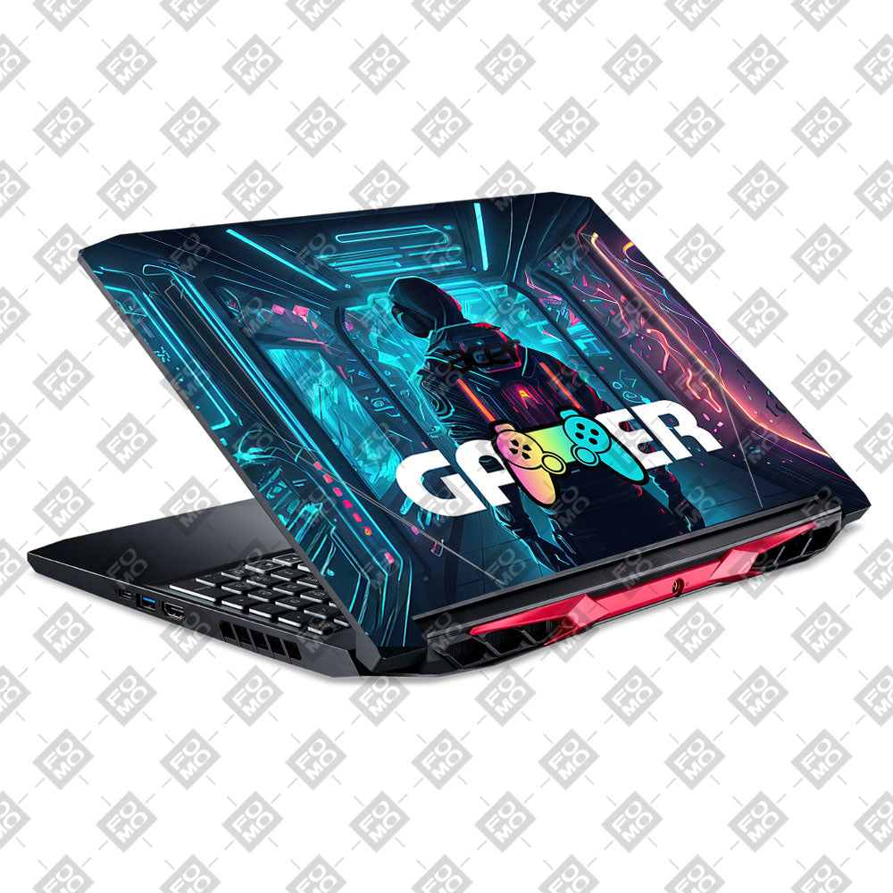Gamer in Glowing Background Acer Nitro 5 AN515 44, 56 Laptop Skin