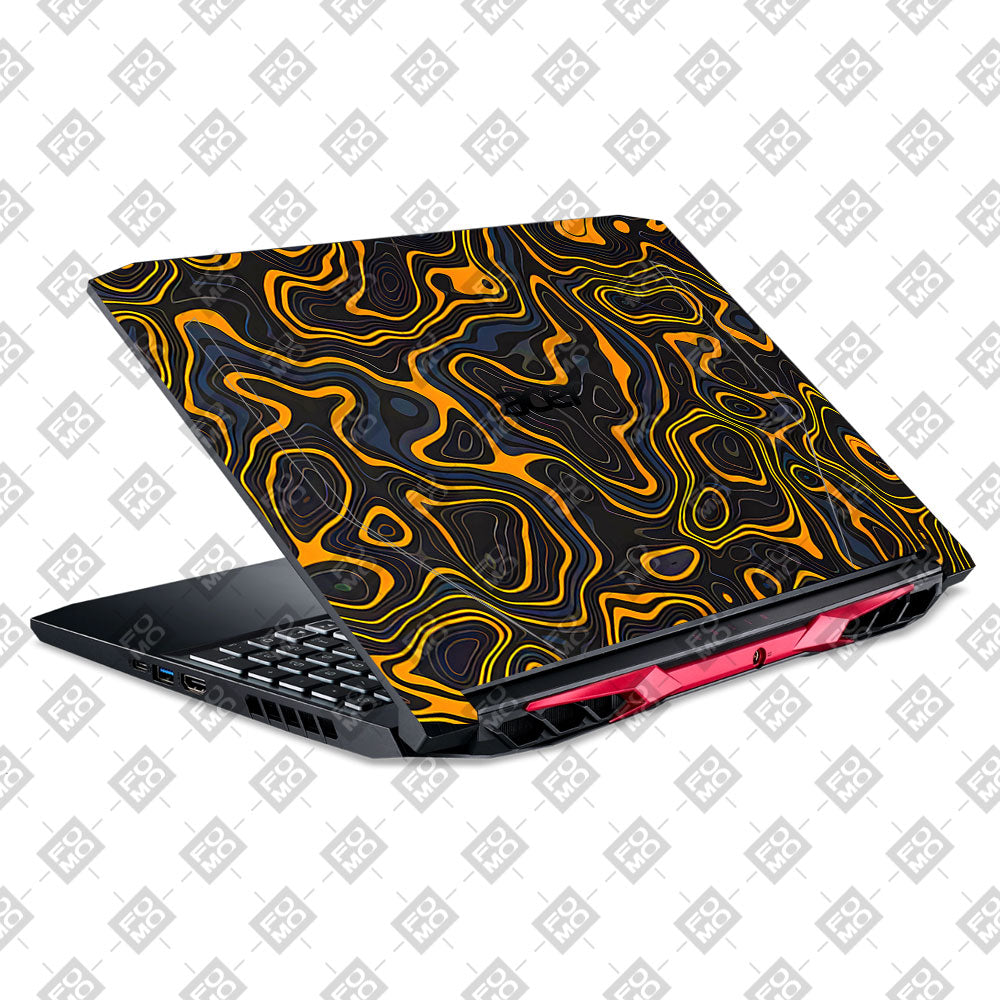 Amber Topographic Waves Acer Nitro 5 AN515 44, 56 Laptop Skin