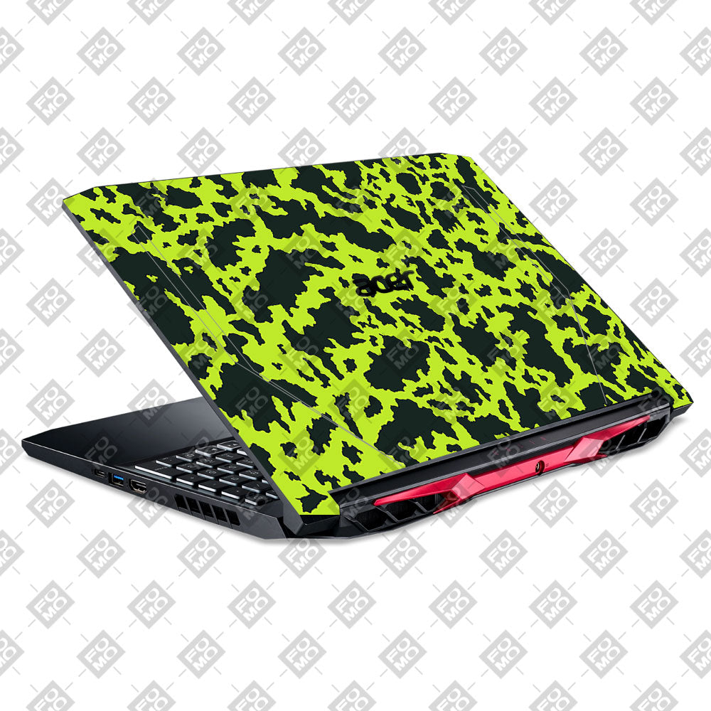 Neon Green Splatter Camo Acer Nitro 5 AN515 44, 56 Laptop Skin