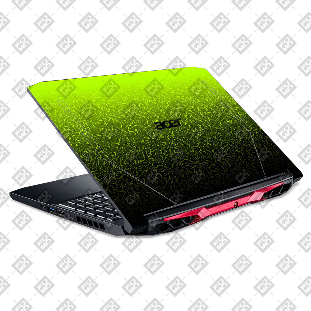 Lime Yellow to Black Gradient Acer Nitro 5 AN515 44, 56 Laptop Skin