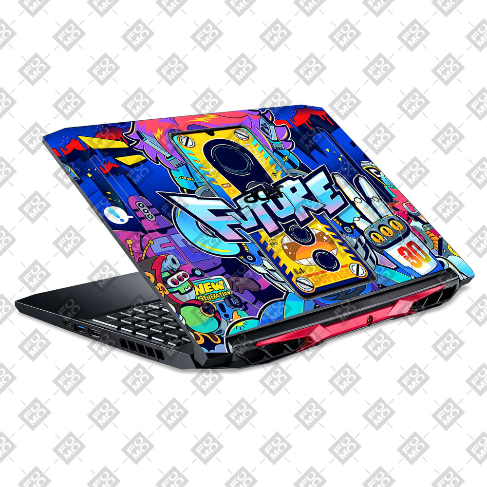 Futuristic Cyberpunk Vision Acer Nitro 5 AN515 44, 56 Laptop Skin