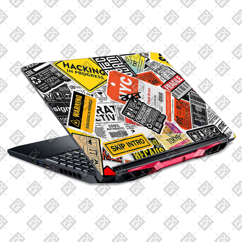 Tech Aesthetic Sticker Collage Acer Nitro 5 AN515 44, 56 Laptop Skin