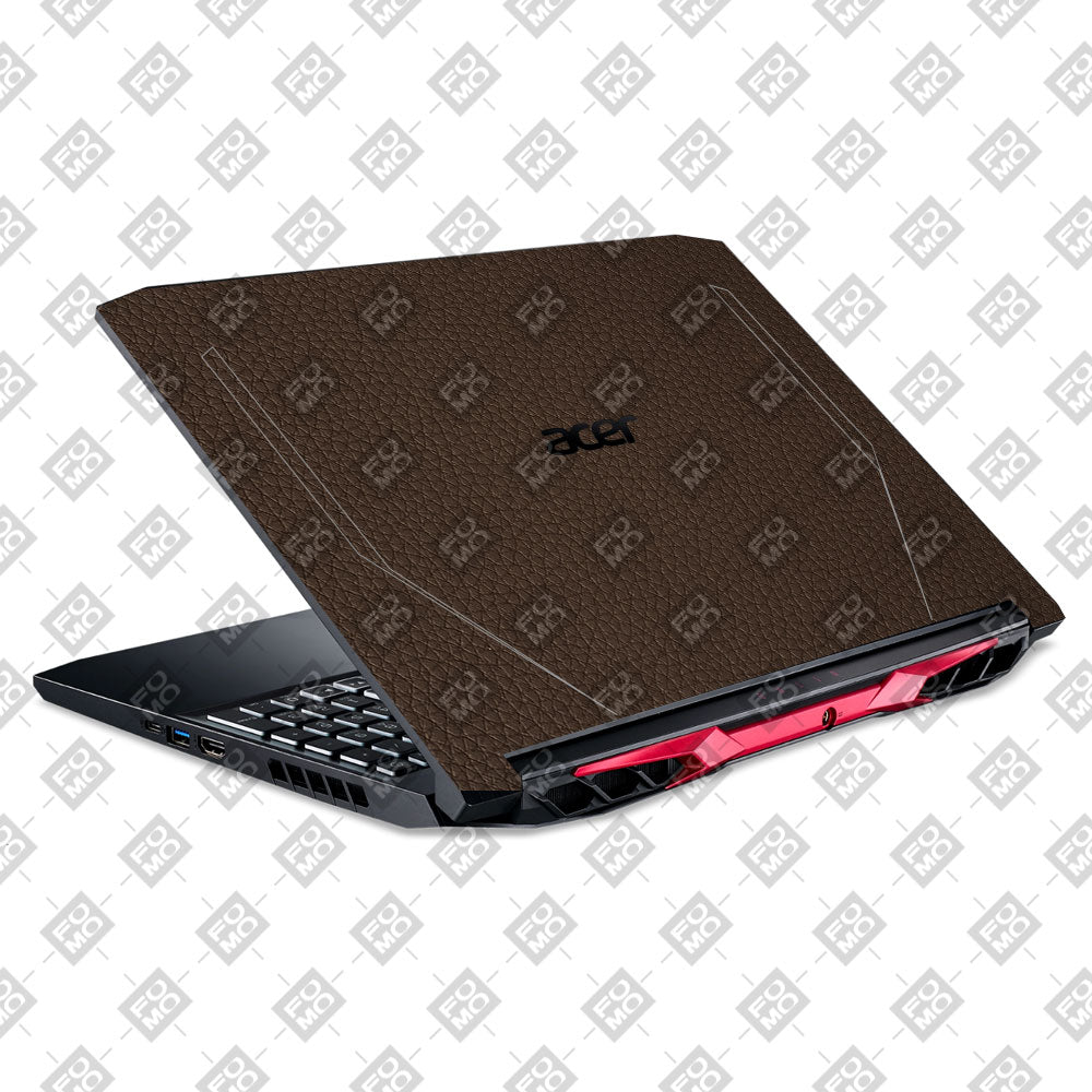 Textured Brown Leather Acer Nitro 5 AN515 44, 56 Laptop Skin