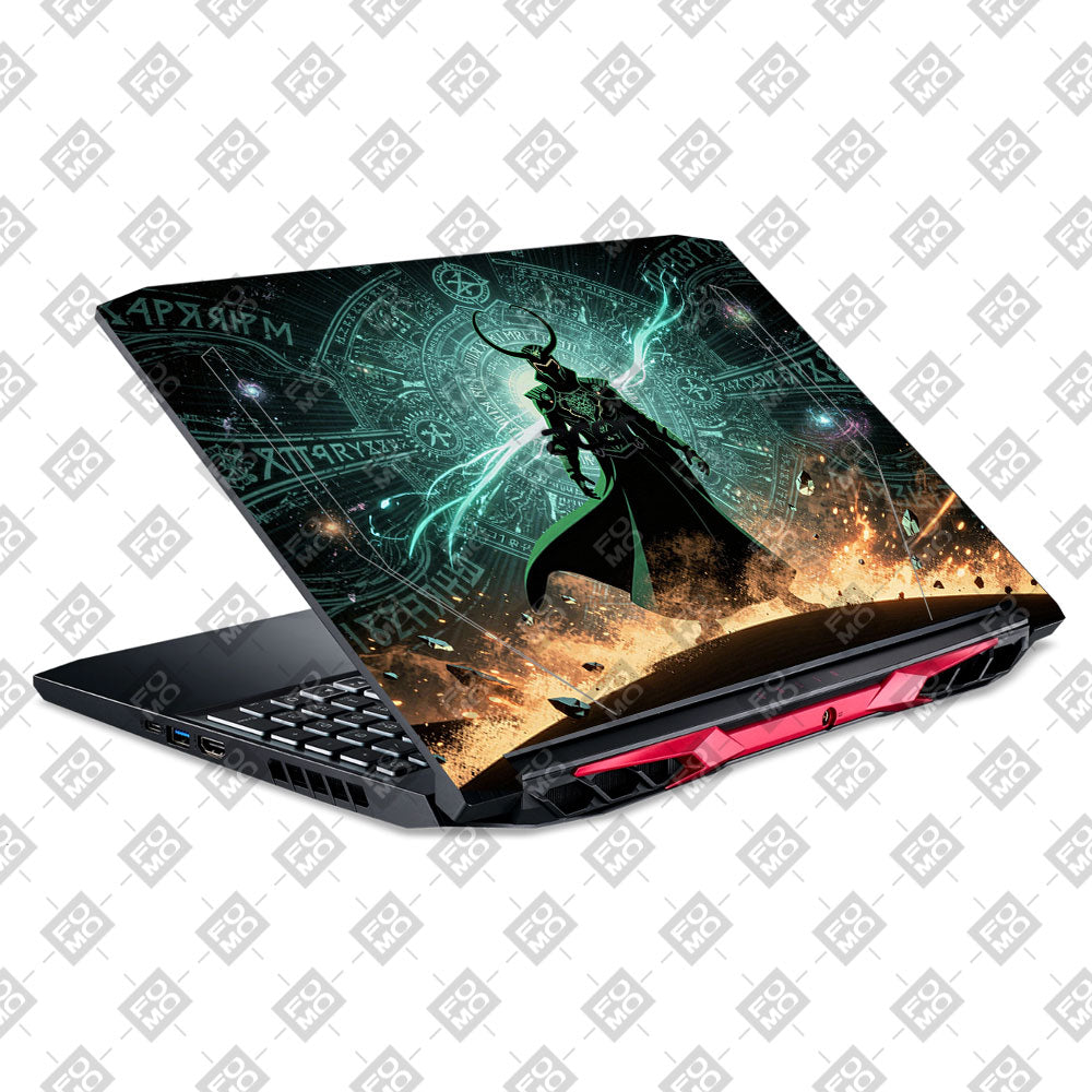 Loki God of Mischief Neon Acer Nitro 5 AN515 44, 56 Laptop Skin