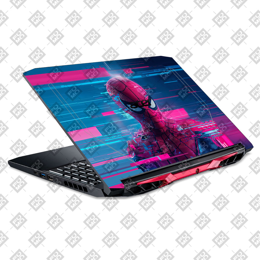 Glitch Spider Neon Web Acer Nitro 5 AN515 44, 56 Laptop Skin