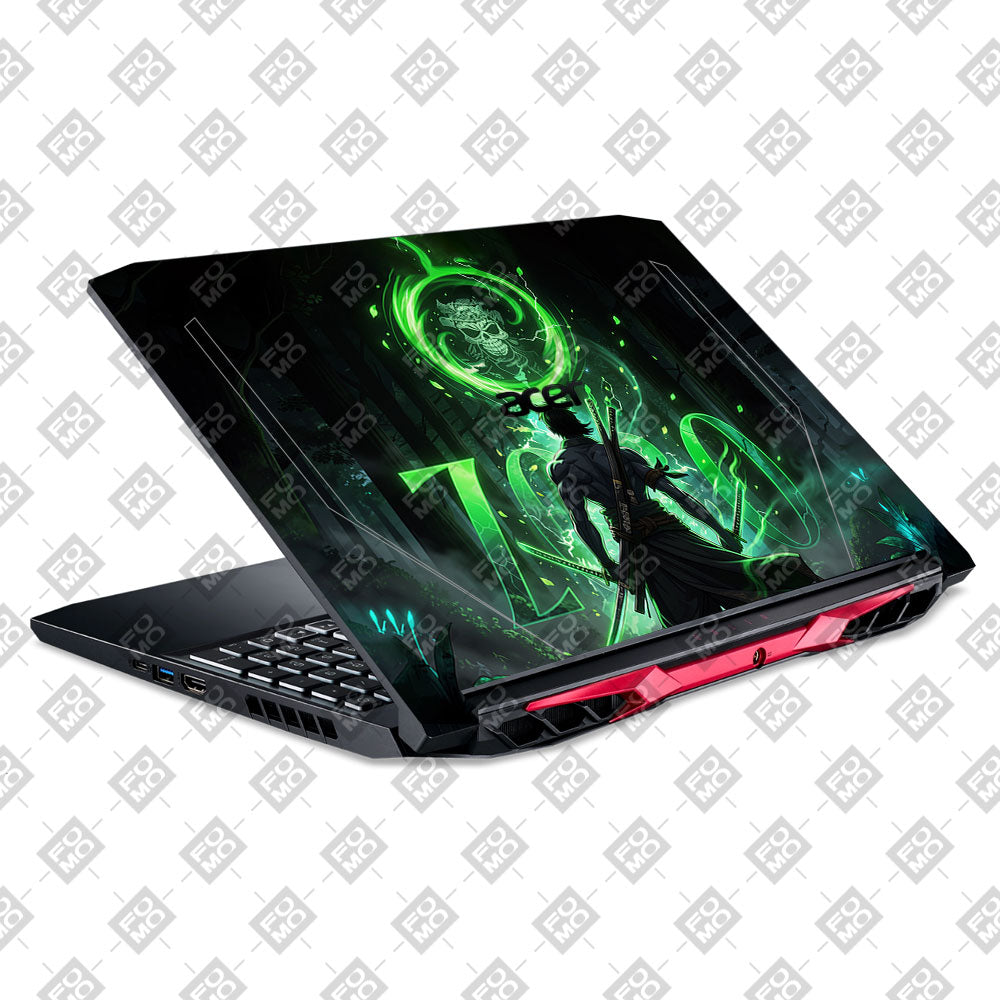 Zoro Green Aura Acer Nitro 5 AN515 44, 56 Laptop Skin