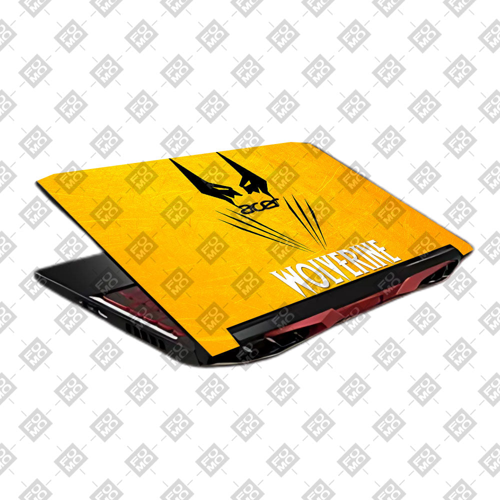 Wolverine with Yellow Background Acer Nitro 5 AN515 45, 55, 57 Laptop Skin