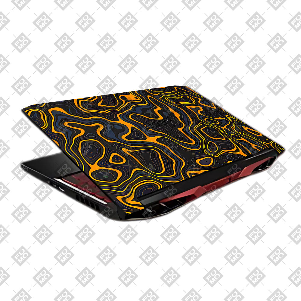 Amber Topographic Waves Acer Nitro 5 AN515 45, 55, 57 Laptop Skin