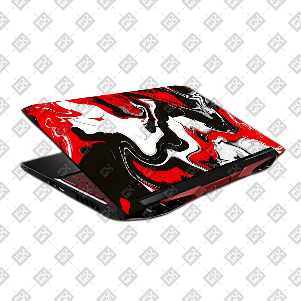 Red and White Marble Acer Nitro 5 AN515 45, 55, 57 Laptop Skin