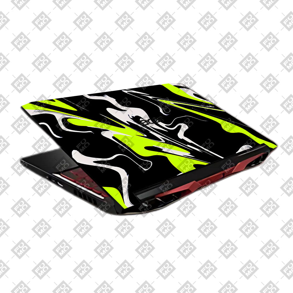 Neon Green and Black Patterns Acer Nitro 5 AN515 45, 55, 57 Laptop Skin