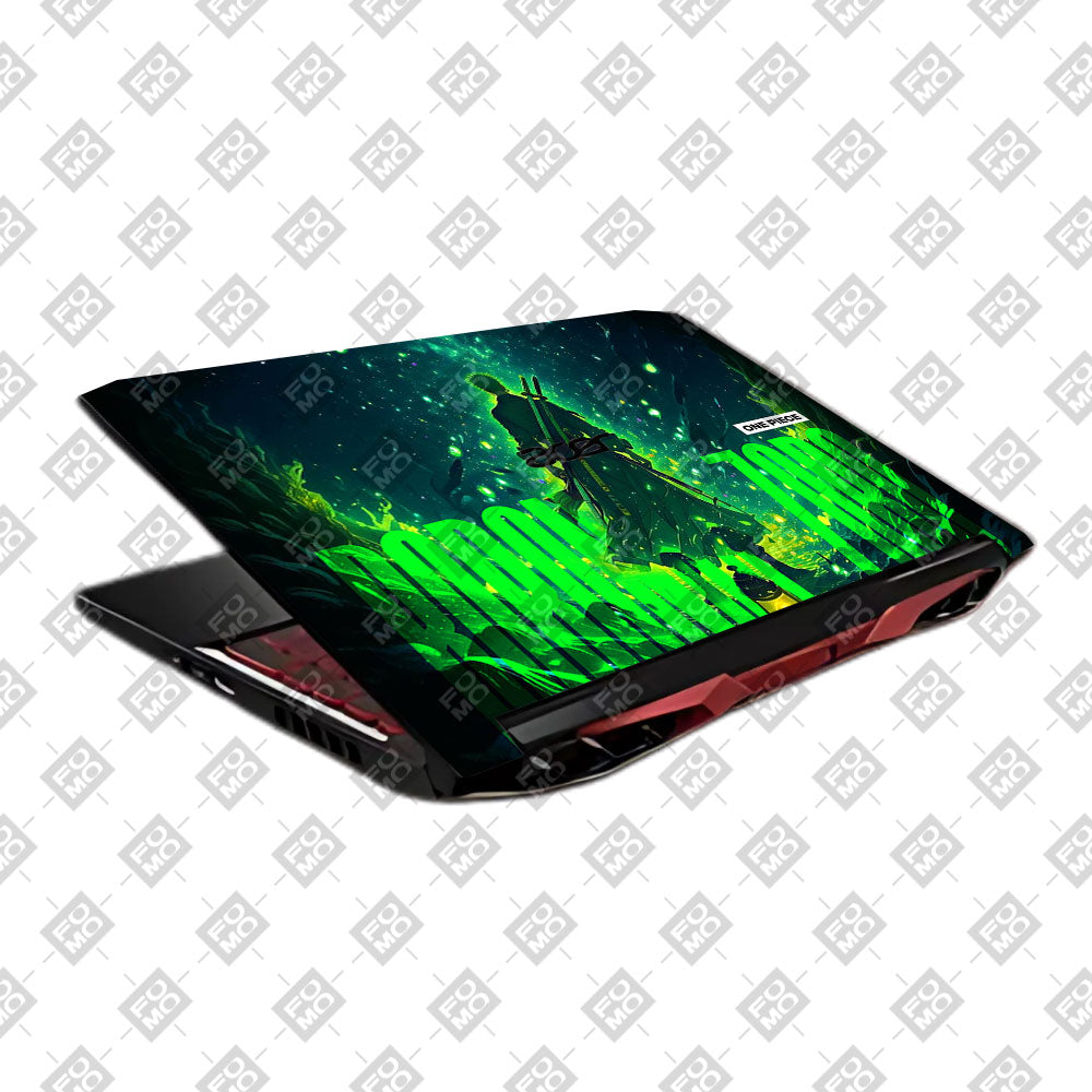 Roronoa Zoro Green Fury Acer Nitro 5 AN515 45, 55, 57 Laptop Skin