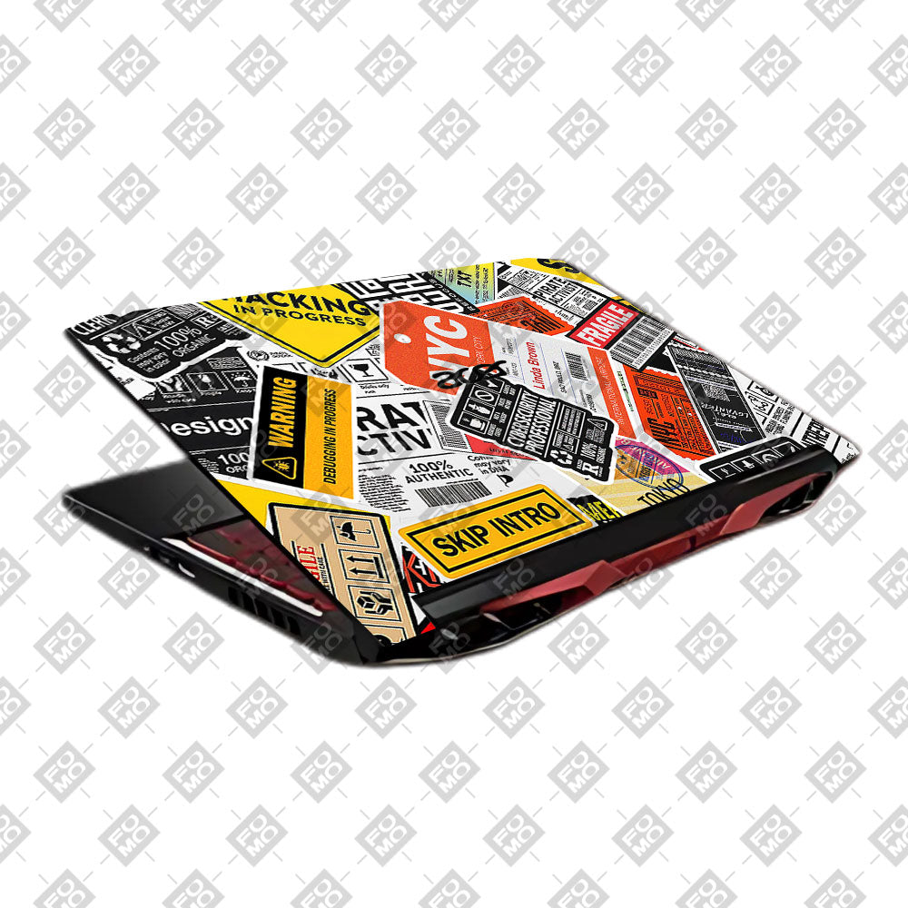 Tech Aesthetic Sticker Collage Acer Nitro 5 AN515 45, 55, 57 Laptop Skin