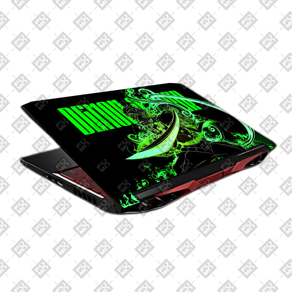 Tanjiro Green Flame Dance Acer Nitro 5 AN515 45, 55, 57 Laptop Skin