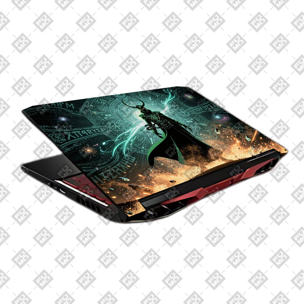Loki God of Mischief Neon Acer Nitro 5 AN515 45, 55, 57 Laptop Skin