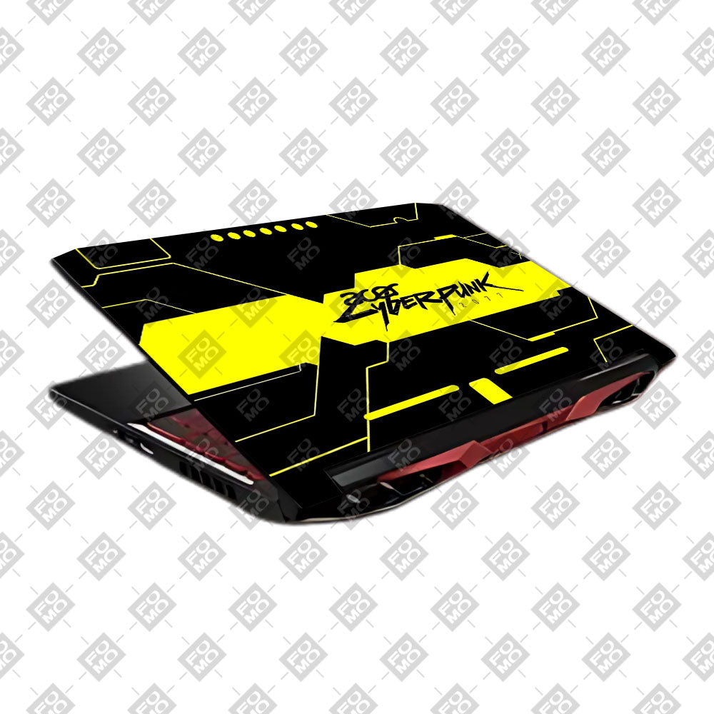 Cyberpunk Yellowline Grid Acer Nitro 5 AN515 45, 55, 57 Laptop Skin