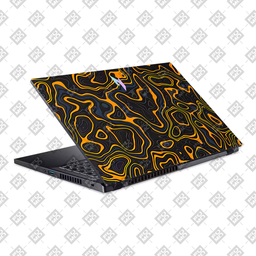 Amber Topographic Waves Acer Nitro V ANV15 51 55CA Laptop Skin