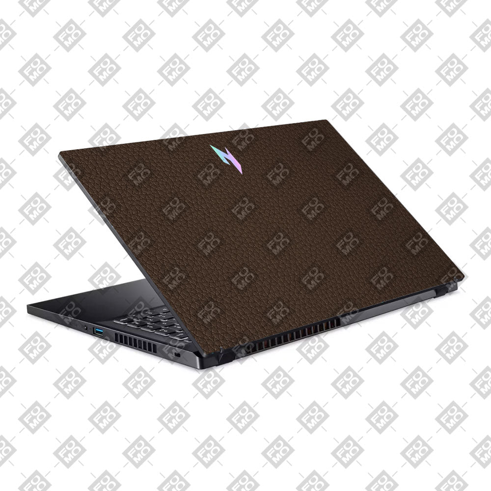 Textured Brown Leather Acer Nitro V ANV15 51 55CA Laptop Skin