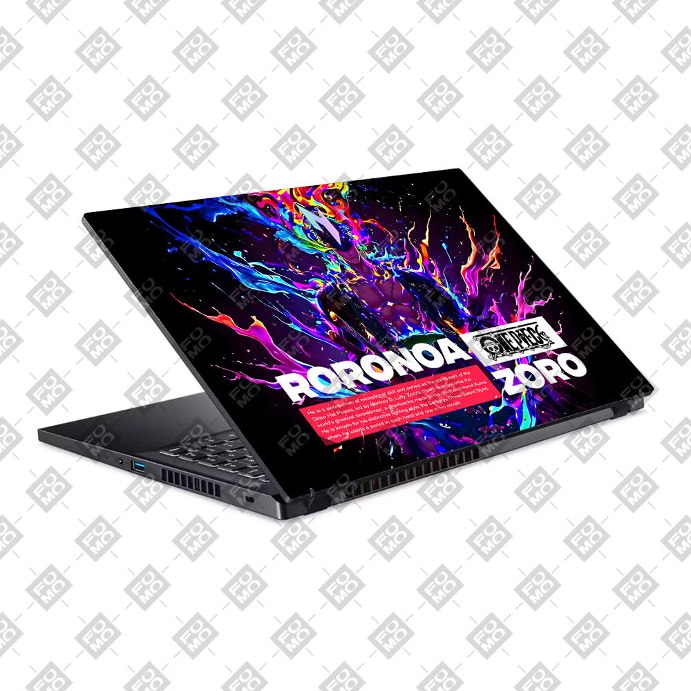 Zoro with Neon Flames Acer Nitro V ANV15 51 55CA Laptop Skin