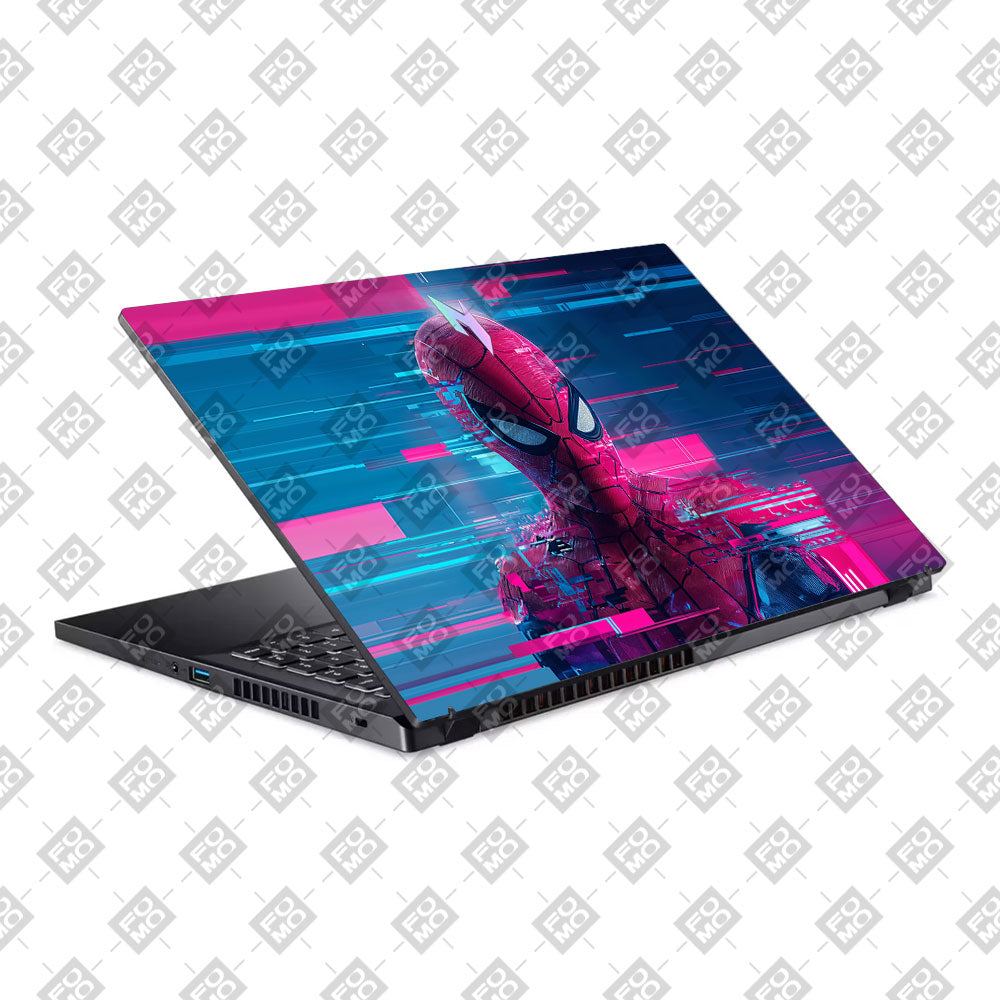 Glitch Spider Neon Web Acer Nitro V ANV15 51 55CA Laptop Skin