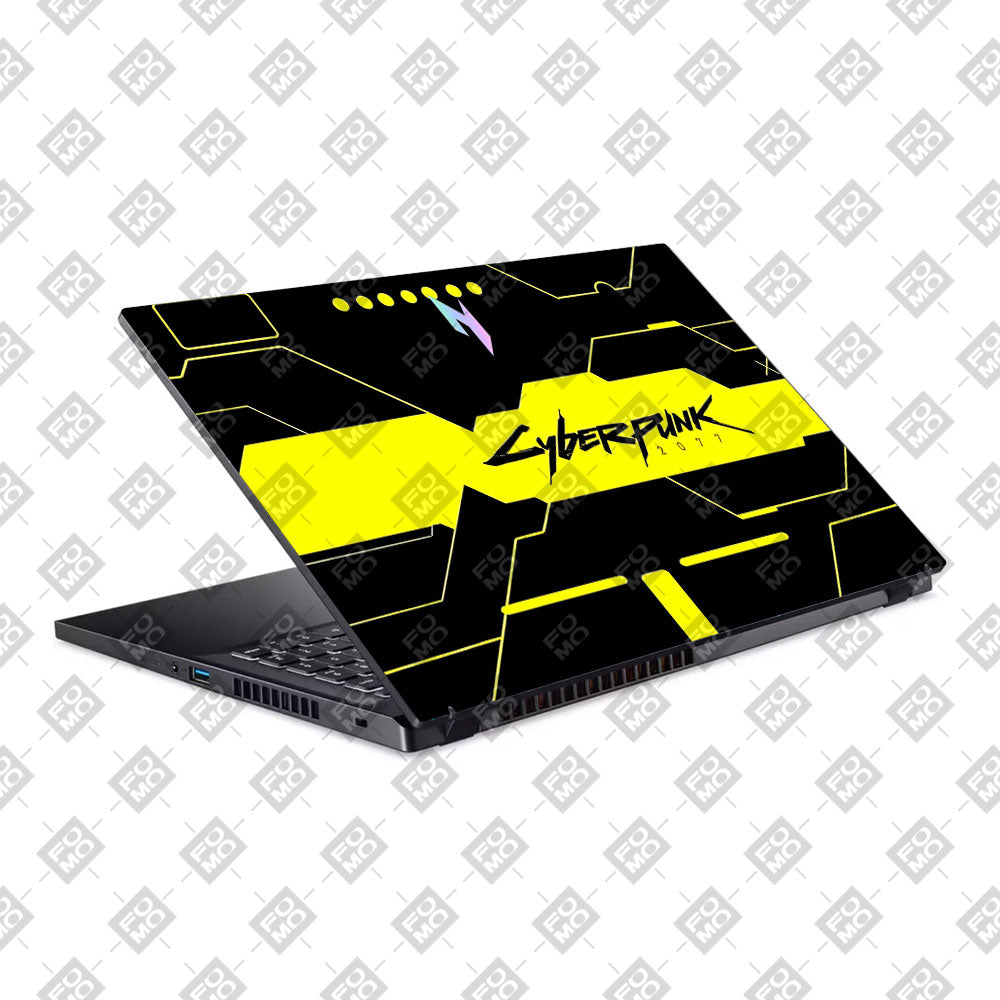 Cyberpunk Yellowline Grid Acer Nitro V ANV15 51 55CA Laptop Skin