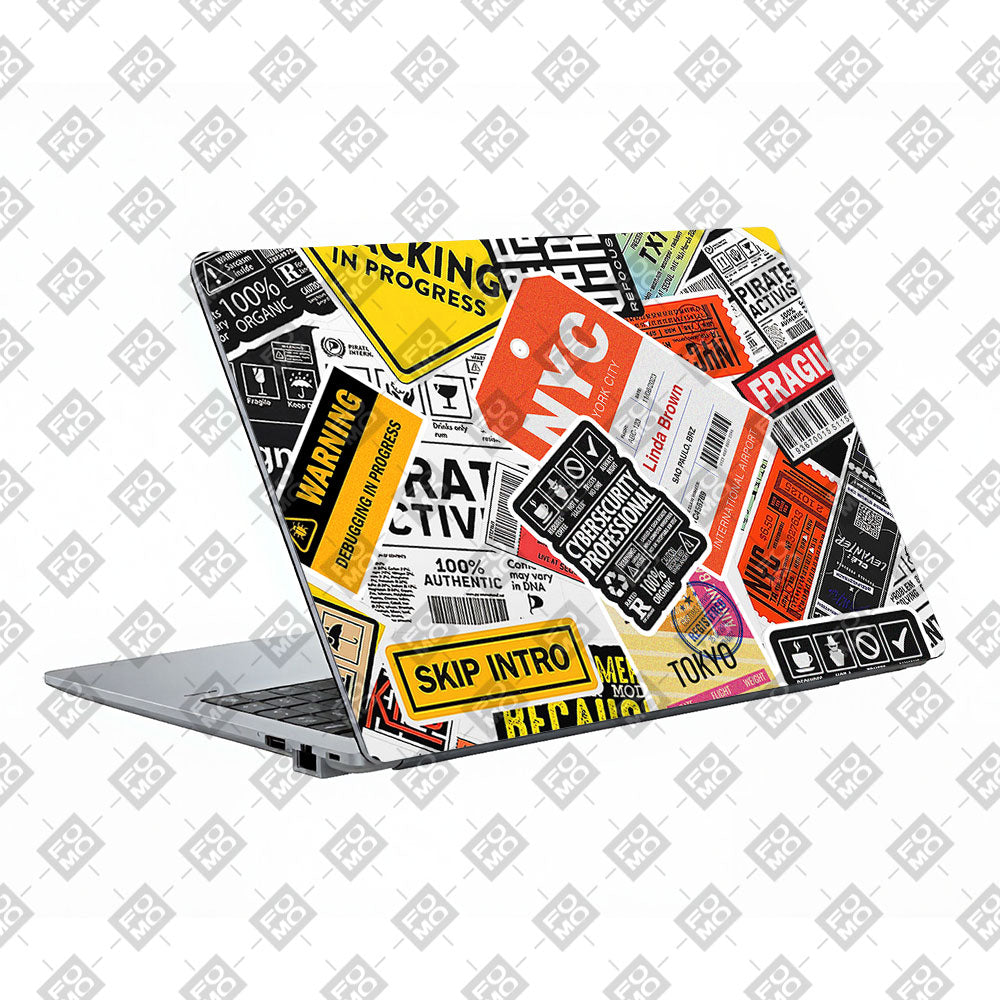 Tech Aesthetic Sticker Collage Asus ExpertBook P1503 Laptop Skin