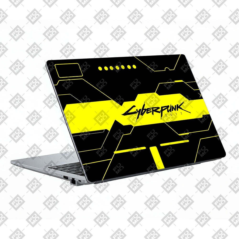 Cyberpunk Yellowline Grid Asus ExpertBook P1503 Laptop Skin