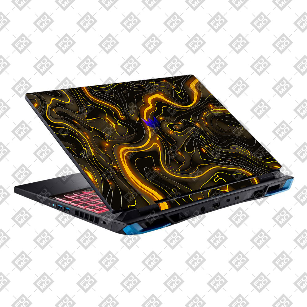 Golden Lava Waves Acer Predator Helios Neo 16 N22Q22B Laptop Skin