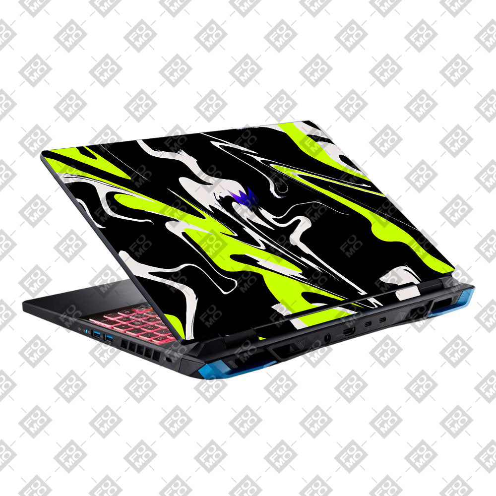 Neon Green and Black Patterns Acer Predator Helios Neo 16 N22Q22B Laptop Skin