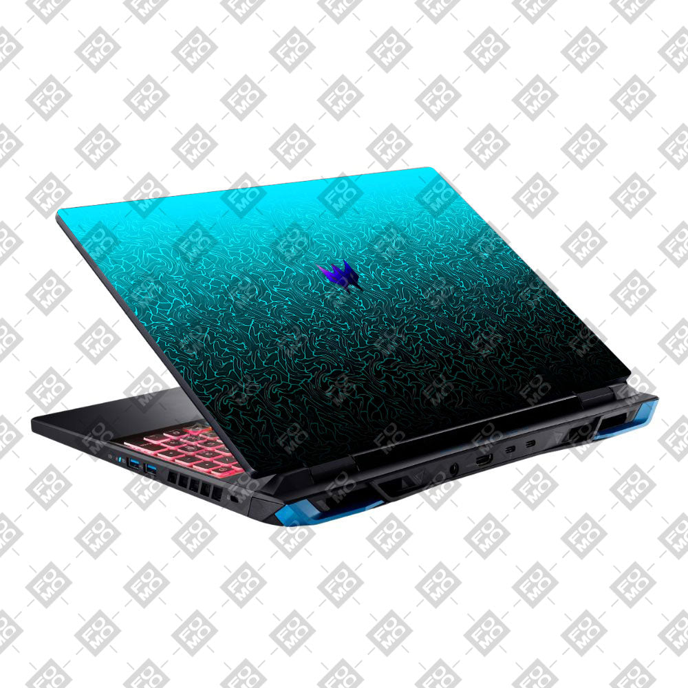 Cyan Blue to Black Gradient Acer Predator Helios Neo 16 N22Q22B Laptop Skin