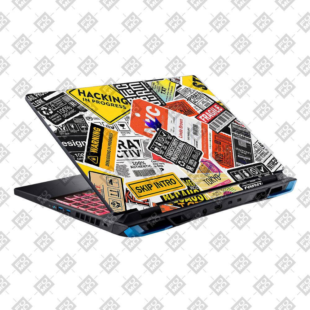 Tech Aesthetic Sticker Collage Acer Predator Helios Neo 16 N22Q22B Laptop Skin