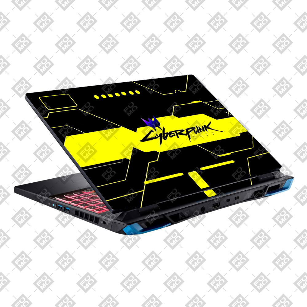 Cyberpunk Yellowline Grid Acer Predator Helios Neo 16 N22Q22B Laptop Skin