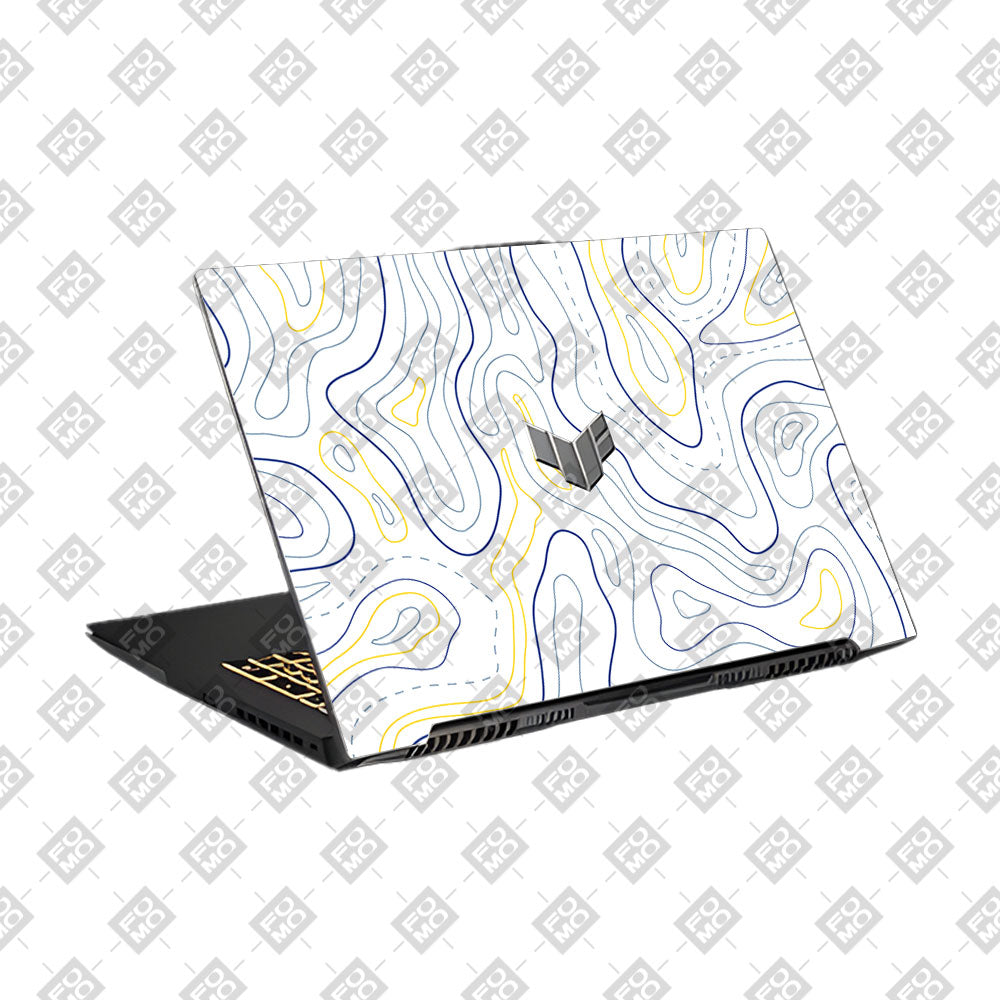 Minimalist Colorful Contours Asus TUF Gaming F17 FX707Z Laptop Skin